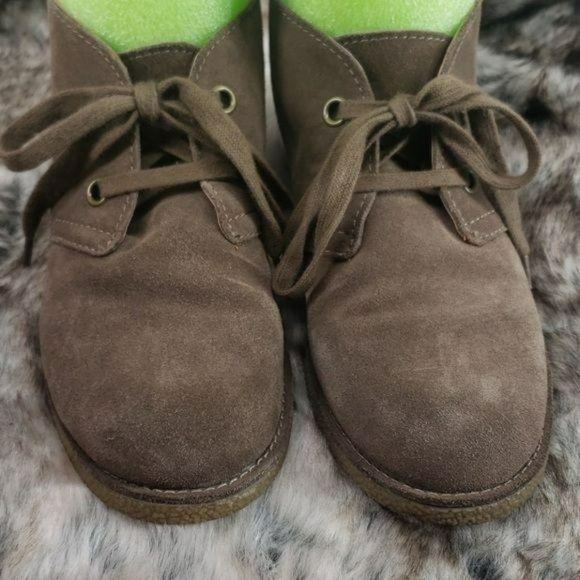Lucky Brand Emillia Brown Ankle Suede‎ Boots - Picture 4 of 8